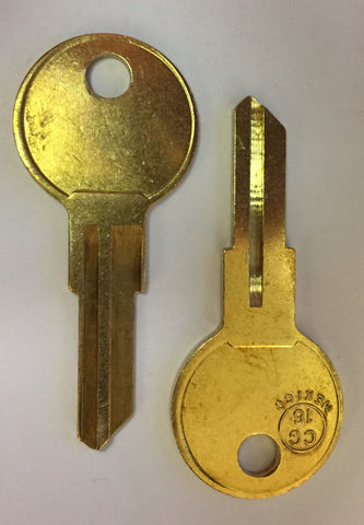 CG16 / 1041T Chicago Cabinet Key - Brass - ZIPPY LOCKSHOP