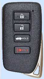 Lexus 2014 - 2016 IS300, IS250, IS200t 4 Btn Proximity Remote w/ Insert Key (Original) - FCC ID: HYQ14FBA - ZIPPY LOCKSHOP