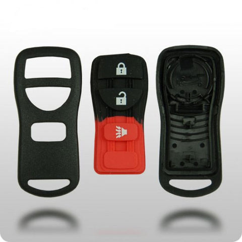 Nissan 3-Button Remote Shell with Rubber Pad - ZIPPY LOCKSHOP
